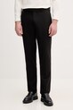 Sisley spodnie carrot męskie z domieszką wełny czarny 49B3SF05R