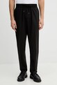 Sisley spodnie z domieszką wełny z elastanem czarny 49B3SF05S