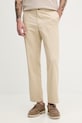 Sisley spodnie regularne męskie z bawełną beżowy 4QUUSF05W