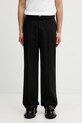 MM6 Maison Margiela spodnie z dodatkiem wełny męskie czarny SH0KA0062.MTN133.961