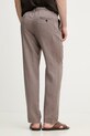 Ρούχα United Colors of Benetton Παντελόνι ανδρικό λινό 4AGHUF00M. καφέ