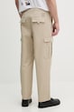 Odzież United Colors of Benetton spodnie cargo męskie bawełniane 4OAEUF061 beżowy