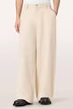 Бавовняні штани AllSaints JACKSON бавовна бежевий M006TE