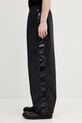 VETEMENTS spodnie dresowe Taped tkanina czarny ME76GP116BB