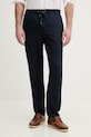 U.S. Polo Assn. spodnie z dodatkiem lnu LINEN BLEND DRAWSTRING tkanina granatowy MUP4694