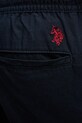 U.S. Polo Assn. spodnie z dodatkiem lnu LINEN BLEND DRAWSTRING granatowy MUP4694