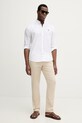 U.S. Polo Assn. spodnie z dodatkiem lnu LINEN BLEND DRAWSTRING MUP4694 beżowy SS26