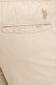 U.S. Polo Assn. spodnie z dodatkiem lnu LINEN BLEND DRAWSTRING beżowy MUP4694