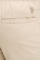 U.S. Polo Assn. spodnie z dodatkiem lnu LINEN BLEND DRAWSTRING beżowy MUP4694