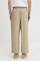 Odzież Maison Kitsuné spodnie męskie QM01106WW9082 beżowy