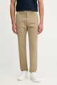 Aeronautica Militare regular fit kalhoty pánské bavlněné s elastanem béžová PA1711UCT04292