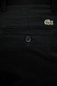 Lacoste spodnie regular męskie bawełniane z elastanem czarny HH1965