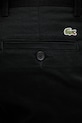 Lacoste spodnie regular męskie bawełniane z elastanem czarny HH1965