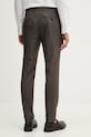 Odzież BOSS spodnie męskie z wełną BOSS X DAVID BECKHAM 50563826 brązowy
