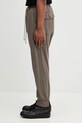 Βαμβακερό παντελόνι Rick Owens DRKSHDW Prisoner Drawstring DU01F4395.RN καφέ SS26