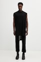 Rick Owens DRKSHDW spodnie dresowe bawełniane Prisoner Drawstring czarny DU01F4395.RN