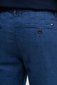 Tommy Hilfiger spodnie męskie z lnem granatowy MW0MW42337