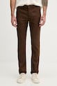 Tommy Hilfiger панталон мъжки с лен кафяв MW0MW42337