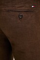 Tommy Hilfiger παντελόνι ανδρικό με λινό καφέ MW0MW42337