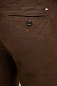 Tommy Hilfiger панталон мъжки с лен кафяв MW0MW42337