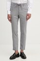 BOSS штани чоловічі з льоном Kane1 сірий 50557859