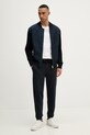 BOSS spodnie dresowe męskie bawełniane Locsin 01 50555853 granatowy SS26