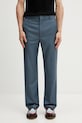 Kenzo Tailored Pants spodnie garniturowe wełniane męskie szary FG55PA2199TV