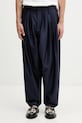Kenzo Tailored Pants spodnie z wełną męskie granatowy FG55PA3849FA