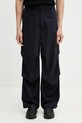 Filling Pieces Pinstripe pantaloni con misto lana da uomo blu navy 412650501322.150