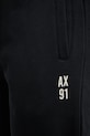 Armani Exchange spodnie dresowe męskie bawełniane XM002447.AF22124 czarny