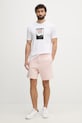 BOSS Orange спортивные шорты для мужчин с хлопком 50559260 розовый SS26