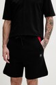 HUGO trenirka kratke hlače moške bombažne Despen_RB črna 50559712
