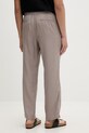 Oblečenie HUGO nohavice straight pánske s ľanom Cino262FW 50562791 béžová