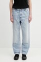 Carhartt WIP Double Knee Pant jeansy relaxed fit męskie niebieski I032699.01WU