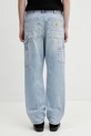 Odzież Carhartt WIP Double Knee Pant jeansy relaxed fit męskie I032699.01WU niebieski