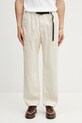 Gramicci HEMP RELAXED PANT spodnie boyfriend z bawełną męskie beżowy G6SM.P005.
