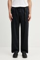 Gramicci HEMP RELAXED PANT spodnie boyfriend z bawełną męskie czarny G6SM.P005.