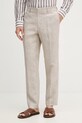 Michael Kors spodnie męskie lniane beżowy MK0SP01211