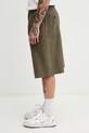 Undercover szorty z lnem męskie UP1F4503 zielony SS26