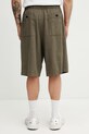 Odzież Undercover szorty z lnem męskie UP1F4503 zielony