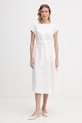 Weekend Max Mara sukienka lniana ESORDIO biały 2615221052600