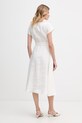 Odzież Weekend Max Mara sukienka lniana ESORDIO 2615221052600 biały