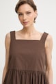 Weekend Max Mara haljina od pamuka GOLA smeđa 2615221082600