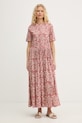 Weekend Max Mara sukienka bawełniana FASCINO różowy 2615621012600