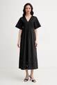 Weekend Max Mara rochie de vară din bumbac TARTUFO negru 2615621092600