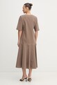 Odzież MM by Max Mara sukienka rozkloszowana bawełniana PANINO 2616221028600 brązowy