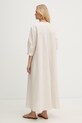 Одяг MM by Max Mara літня сукня з льоном MEMO 2616221048600 бежевий