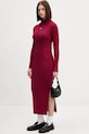 Tommy Jeans sukienka DW0DW21910 bordowy SS26