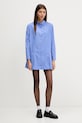 Tommy Jeans sukienka bawełniana DW0DW21947 niebieski SS26