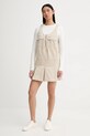 Tommy Jeans sukienka bawełniana DW0DW21949 beżowy SS26
